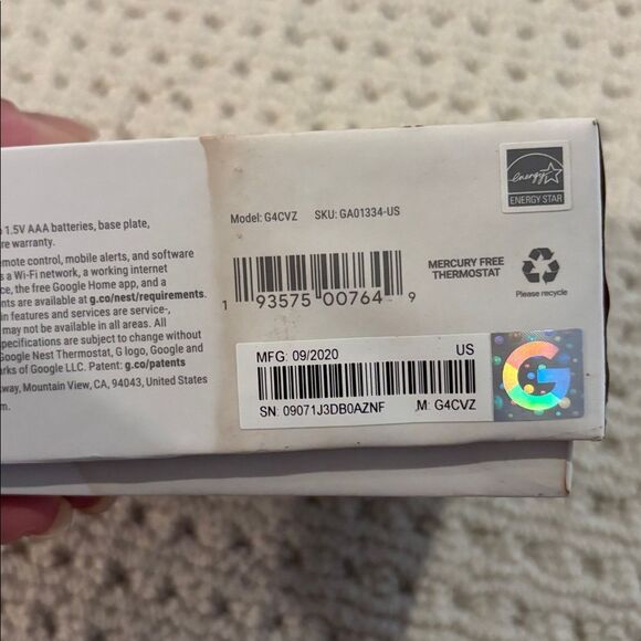 Google Nest Thermostat | Nest Pro Edition | Smart Wi-Fi (Model G4CVZ) Brand New - Picture 2 of 6